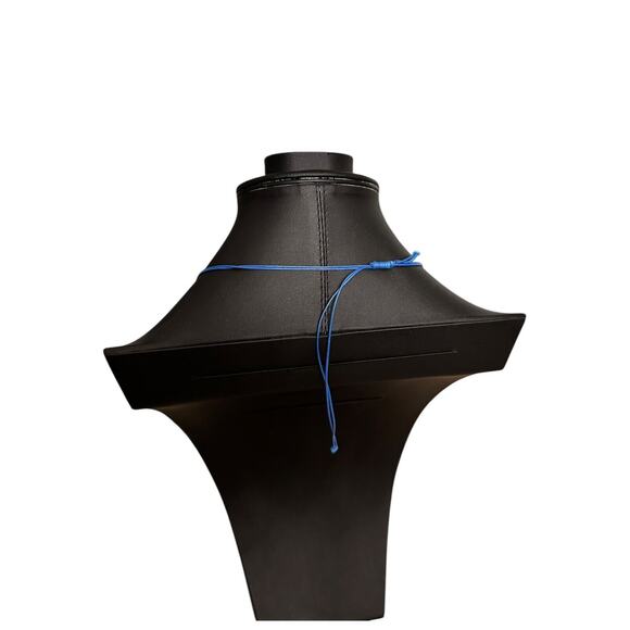 NWOT Chunky Adjustable Length Statement Necklace with Blue Green White Circles - Picture 3 of 4